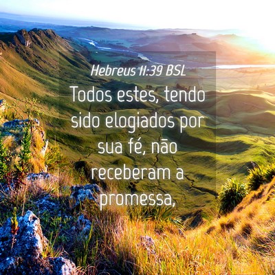 Picture 04 - Hebreus 11:39 BSL - Todos estes, tendo sido elogiados por sua fé, - Bible Verse Picture