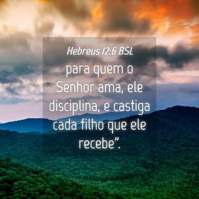 Picture 04 - Hebreus 12:6 BSL - para quem o Senhor ama, ele disciplina, e castiga - Bible Verse Picture