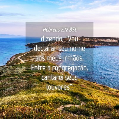 Picture 04 - Hebreus 2:12 BSL - dizendo, “Vou declarar seu nome aos meus - Bible Verse Picture
