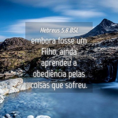 Picture 04 - Hebreus 5:8 BSL - embora fosse um Filho, ainda aprendeu a - Bible Verse Picture