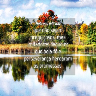 Picture 04 - Hebreus 6:12 BSL - que não sejam preguiçosos, mas imitadores - Bible Verse Picture