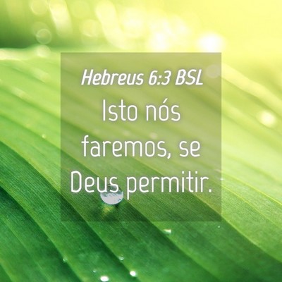 Picture 04 - Hebreus 6:3 BSL - Isto nós faremos, se Deus - Bible Verse Picture