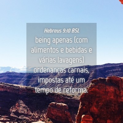Picture 04 - Hebreus 9:10 BSL - being apenas (com alimentos e bebidas e várias - Bible Verse Picture
