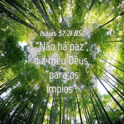 Picture 04 - Isaías 57:21 BSL - “Não há paz”, diz meu Deus, “para os - Bible Verse Picture