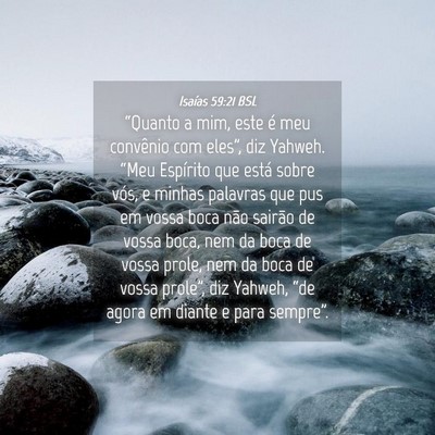 Picture 04 - Isaías 59:21 BSL - “Quanto a mim, este é meu convênio com - Bible Verse Picture