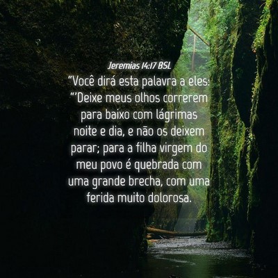 Picture 04 - Jeremias 14:17 BSL - “Você dirá esta palavra a eles: “'Deixe - Bible Verse Picture