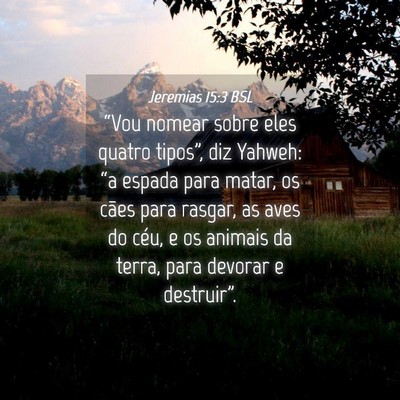 Picture 04 - Jeremias 15:3 BSL - “Vou nomear sobre eles quatro tipos”, diz - Bible Verse Picture