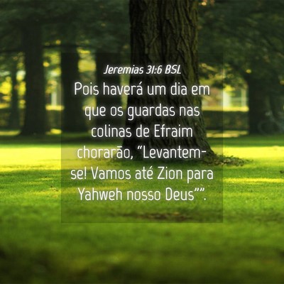 Picture 04 - Jeremias 31:6 BSL - Pois haverá um dia em que os guardas nas colinas - Bible Verse Picture
