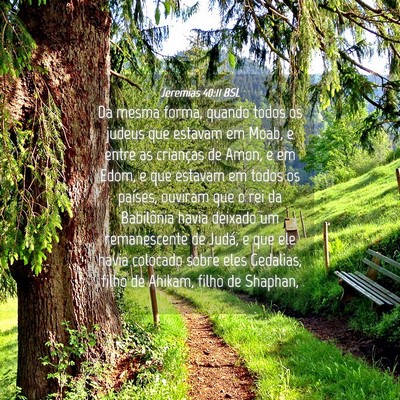 Picture 04 - Jeremias 40:11 BSL - Da mesma forma, quando todos os judeus que - Bible Verse Picture