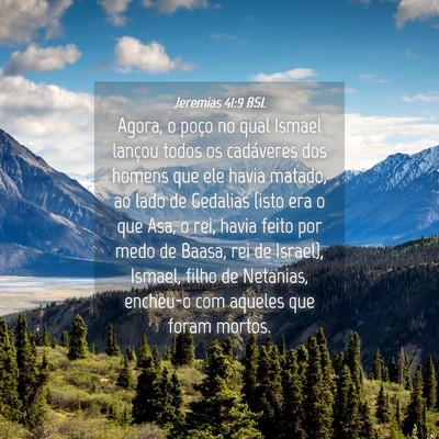 Picture 04 - Jeremias 41:9 BSL - Agora, o poço no qual Ismael lançou todos os - Bible Verse Picture