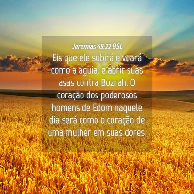 Picture 04 - Jeremias 49:22 BSL - Eis que ele subirá e voará como a águia, e - Bible Verse Picture