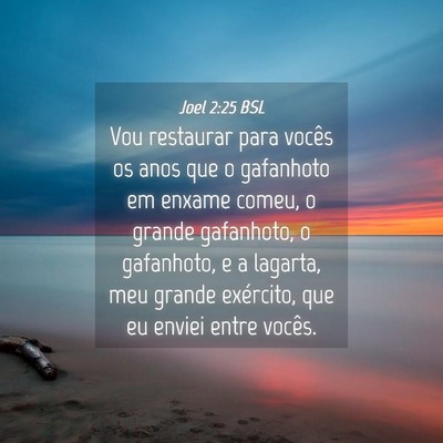 Picture 04 - Joel 2:25 BSL - Vou restaurar para vocês os anos que o gafanhoto - Bible Verse Picture