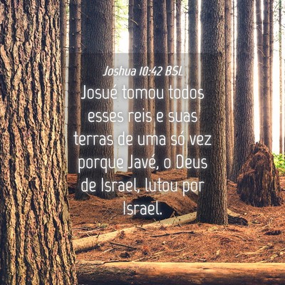 Picture 04 - Joshua 10:42 BSL - Josué tomou todos esses reis e suas terras de - Bible Verse Picture