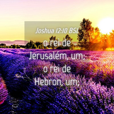 Picture 04 - Joshua 12:10 BSL - o rei de Jerusalém, um; o rei de Hebron, - Bible Verse Picture