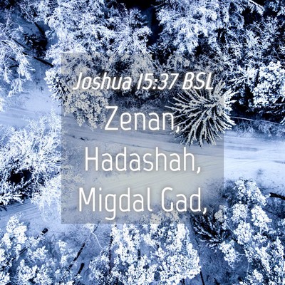 Picture 04 - Joshua 15:37 BSL - Zenan, Hadashah, Migdal - Bible Verse Picture