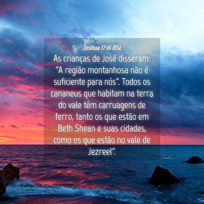Picture 04 - Joshua 17:16 BSL - As crianças de José disseram: “A região - Bible Verse Picture