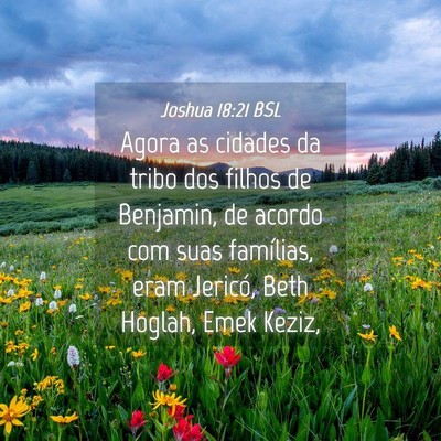Picture 04 - Joshua 18:21 BSL - Agora as cidades da tribo dos filhos de Benjamin, - Bible Verse Picture
