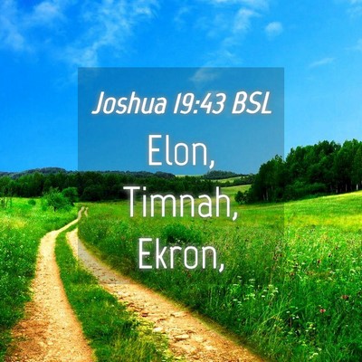 Picture 04 - Joshua 19:43 BSL - Elon, Timnah, - Bible Verse Picture