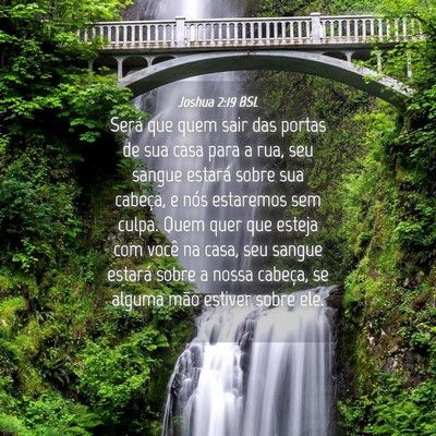 Picture 04 - Joshua 2:19 BSL - Será que quem sair das portas de sua casa para a - Bible Verse Picture