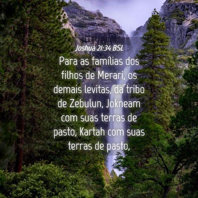 Picture 04 - Joshua 21:34 BSL - Para as famílias dos filhos de Merari, os demais - Bible Verse Picture