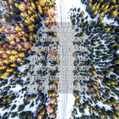 Picture 04 - Joshua 21:8 BSL - Os filhos de Israel deram estas cidades com suas - Bible Verse Picture
