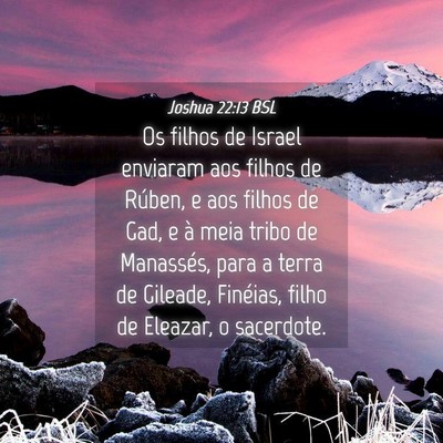 Picture 04 - Joshua 22:13 BSL - Os filhos de Israel enviaram aos filhos de - Bible Verse Picture