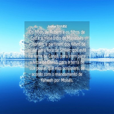 Picture 04 - Joshua 22:9 BSL - Os filhos de Rubem e os filhos de Gad e a meia - Bible Verse Picture