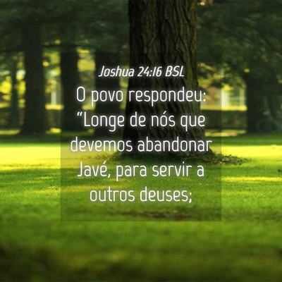 Picture 04 - Joshua 24:16 BSL - O povo respondeu: “Longe de nós que devemos - Bible Verse Picture