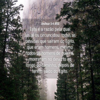 Picture 04 - Joshua 5:4 BSL - Esta é a razão pela qual Josué os circuncidou: - Bible Verse Picture