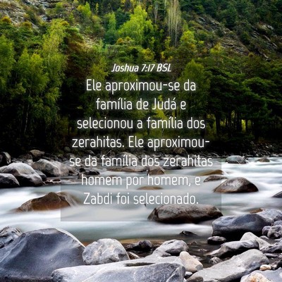 Picture 04 - Joshua 7:17 BSL - Ele aproximou-se da família de Judá e - Bible Verse Picture