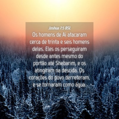 Picture 04 - Joshua 7:5 BSL - Os homens de Ai atacaram cerca de trinta e seis - Bible Verse Picture