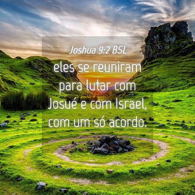 Picture 04 - Joshua 9:2 BSL - eles se reuniram para lutar com Josué e com - Bible Verse Picture