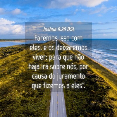 Picture 04 - Joshua 9:20 BSL - Faremos isso com eles, e os deixaremos viver; - Bible Verse Picture