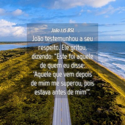 Picture 04 - João 1:15 BSL - João testemunhou a seu respeito. Ele gritou, - Bible Verse Picture