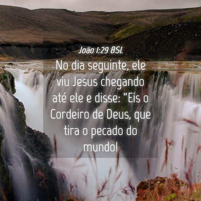 Picture 04 - João 1:29 BSL - No dia seguinte, ele viu Jesus chegando até ele - Bible Verse Picture
