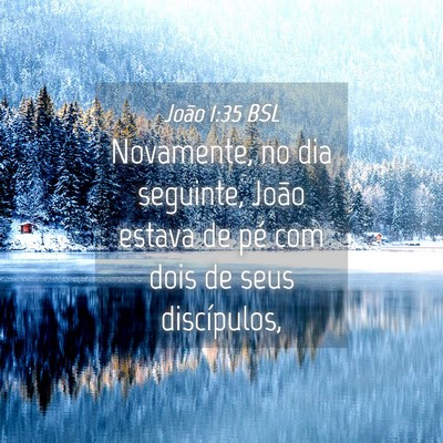 Picture 04 - João 1:35 BSL - Novamente, no dia seguinte, João estava de pé - Bible Verse Picture