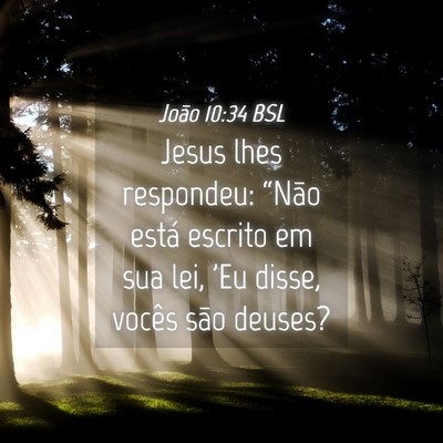 Picture 04 - João 10:34 BSL - Jesus lhes respondeu: “Não está escrito em - Bible Verse Picture