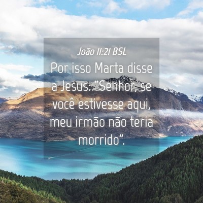 Picture 04 - João 11:21 BSL - Por isso Marta disse a Jesus: “Senhor, se você - Bible Verse Picture