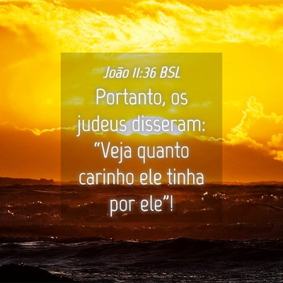 Picture 04 - João 11:36 BSL - Portanto, os judeus disseram: “Veja quanto - Bible Verse Picture
