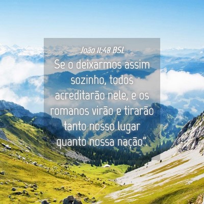 Picture 04 - João 11:48 BSL - Se o deixarmos assim sozinho, todos acreditarão - Bible Verse Picture