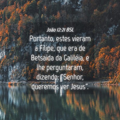 Picture 04 - João 12:21 BSL - Portanto, estes vieram a Filipe, que era de - Bible Verse Picture
