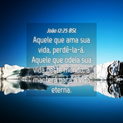 Picture 04 - João 12:25 BSL - Aquele que ama sua vida, perdê-la-á. Aquele que - Bible Verse Picture