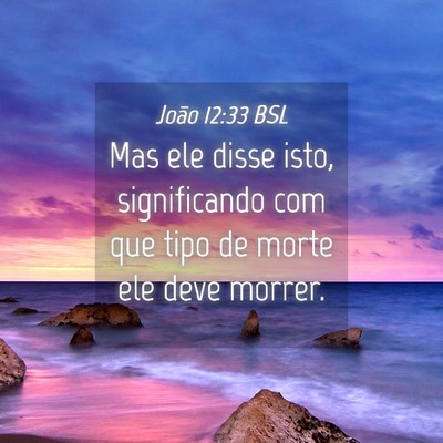 Picture 04 - João 12:33 BSL - Mas ele disse isto, significando com que tipo de - Bible Verse Picture