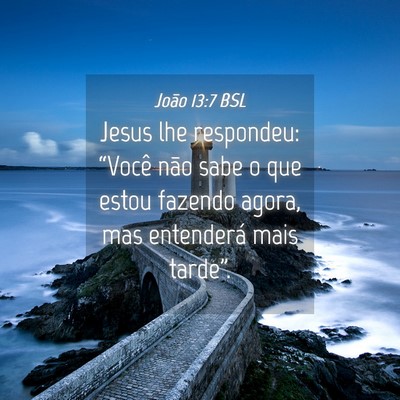 Picture 04 - João 13:7 BSL - Jesus lhe respondeu: “Você não sabe o que - Bible Verse Picture