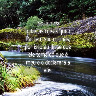 Picture 04 - João 16:15 BSL - Todas as coisas que o Pai tem são minhas; por - Bible Verse Picture