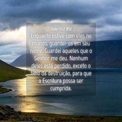 Picture 04 - João 17:12 BSL - Enquanto estive com eles no mundo, guardei-os em - Bible Verse Picture