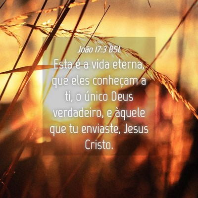 Picture 04 - João 17:3 BSL - Esta é a vida eterna, que eles conheçam a ti, o - Bible Verse Picture