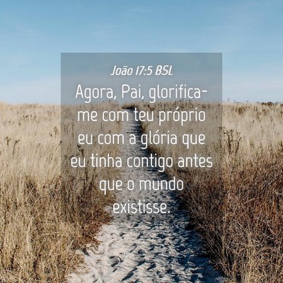 Picture 04 - João 17:5 BSL - Agora, Pai, glorifica-me com teu próprio eu com - Bible Verse Picture