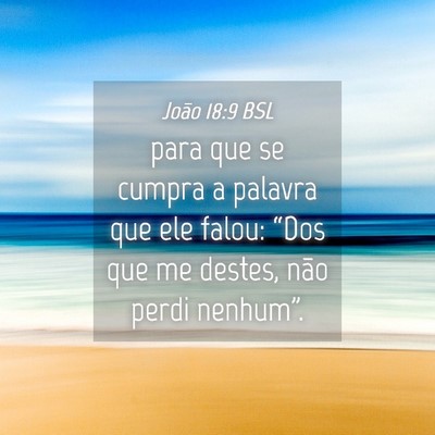 Picture 04 - João 18:9 BSL - para que se cumpra a palavra que ele falou: - Bible Verse Picture