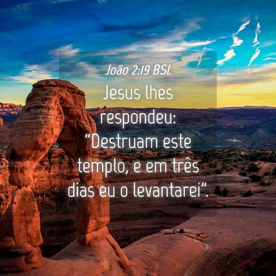 Picture 04 - João 2:19 BSL - Jesus lhes respondeu: “Destruam este templo, e - Bible Verse Picture